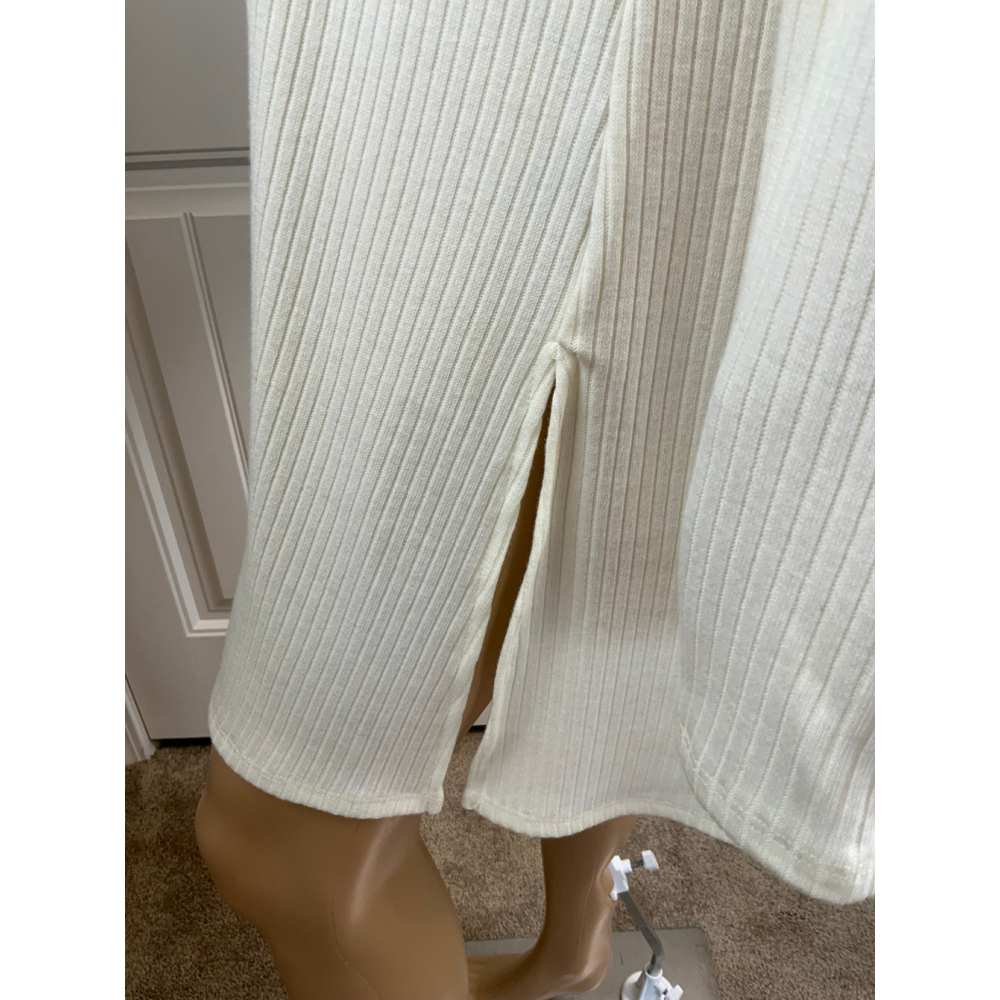 Vince Camuto Women's Open Front Cardigan Sz XL Off White Ribbed Knit V-Neck Boho - Picture 10 of 14